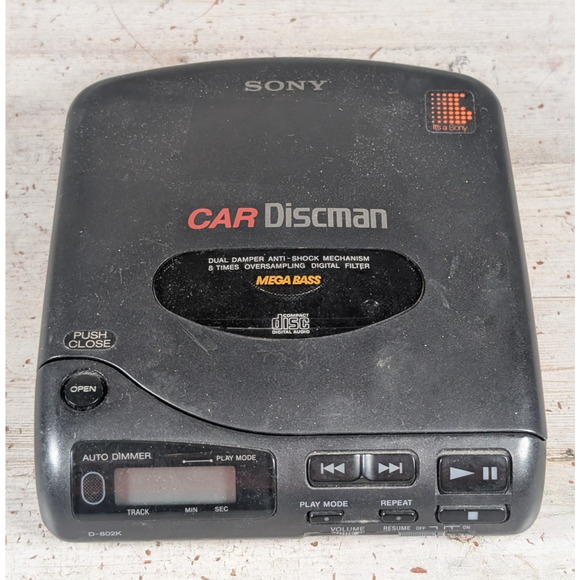 Sony Car Discman D-802K CD Player - Mega Bass Anti-Shock- Tested Works - Picture 1 of 8